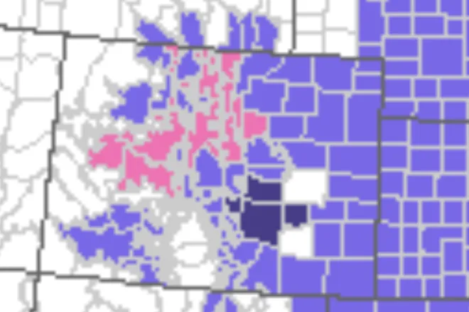 MAP Winter weather warnings and advisories in Colorado for October 28-29, 2023 - NWS