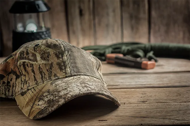 PROMO 660 x 440 Outdoors - Hunting Hat Camo Lantern Table Gear - iStock - Golfcuk PROMO 660 x 440 Outdoors - Hunting Hat Camo Lantern Table Gear - iStock - Golfcuk
