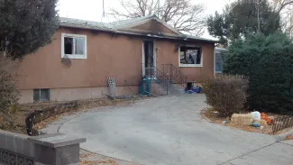 Home heavily damaged by fire in Eads, Colorado.