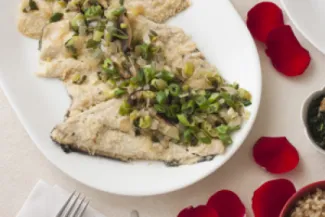 Plate of Baked Parmesan Fish.