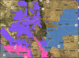 Map of watches, warnings, and advisories in Colorado as of 10:30 a.m. December 23, 2023 - NWS