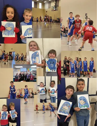 Collage of pictures of Plainview School students in variety of activities.