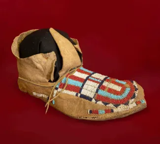 Beaded moccasin at the Fort Wallace Museum