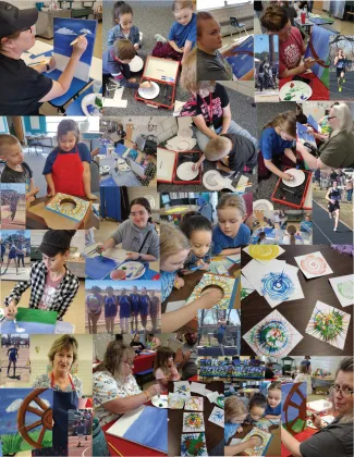 Collage of photos of student and staff activities at Plainview School in Kiowa County, Colorado.