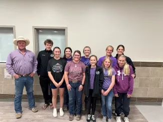 Cheyenne County 4-H members - John Engelbrecht, Nicolae Anderson, Gracieana Smith, Kendra Wendt, Bailey Scheler, Lisa Scheler. Front-Lindsey Mayhan, Addison Engelbrecht, Jolie Oswald, Trinity Engelbrecht, Chesnee Halde Cheyenne County 4-H members - John Engelbrecht, Nicolae Anderson, Gracieana Smith, Kendra Wendt, Bailey Scheler, Lisa Scheler. Front-Lindsey Mayhan, Addison Engelbrecht, Jolie Oswald, Trinity Engelbrecht, Chesnee Halde