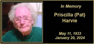 Memorial photo of Priscilla (Pat) Harvie