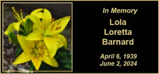 Memorial photo for Lola Loretta Barnard