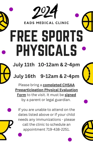 Advertisements for school sports physicals