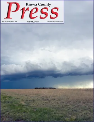 Photo of the week from the July 19, 2024, edition of the Kiowa County Press in Eads, Colorado - July started off with a few thunderstorms, then drier conditions and triple-digit temperatures settled in - Chris Sorensen.