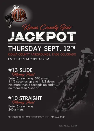 Jackpot roping poster for September 12, 2024