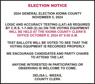 Election notice - logic and accuracy testing