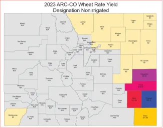 Map of 2023 Wheat Rate Yield Map of 2023 Wheat Rate Yield