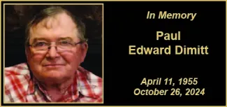 Memorial photo of Paul Edward Dimitt Memorial photo of Paul Edward Dimitt