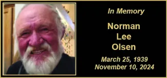 Memorial photo for Norman Lee Olsen Memorial photo for Norman Lee Olsen