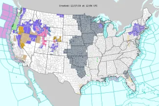 MAP A dense fog advisory is in effect for all or portions of 12 states December 27, 2024 - NWS MAP A dense fog advisory is in effect for all or portions of 12 states December 27, 2024 - NWS