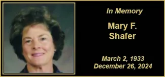 Memorial photo of Mary F. Shafer.