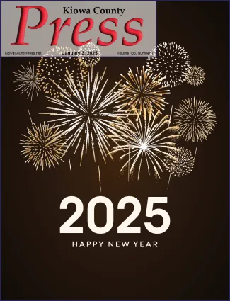 Photo of the week from the January 3, 2025, edition of the Kiowa County Press in Eads, Colorado -  Wishing you and your family a happy and prosperous new year!