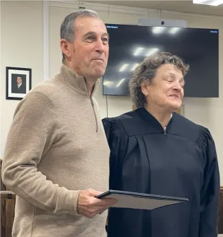 Kiowa County, Colorado, Commissioner Mike Lening taking the oath of office. Kiowa County, Colorado, Commissioner Mike Lening taking the oath of office.