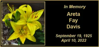 Memorial photo for Areta Faye Davis. Memorial photo for Areta Faye Davis.