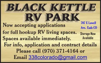 Advertisement for Black Kettle RV Park Advertisement for Black Kettle RV Park