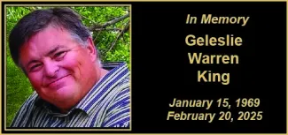 Memorial photo for Geleslie Warren King Memorial photo for Geleslie Warren King