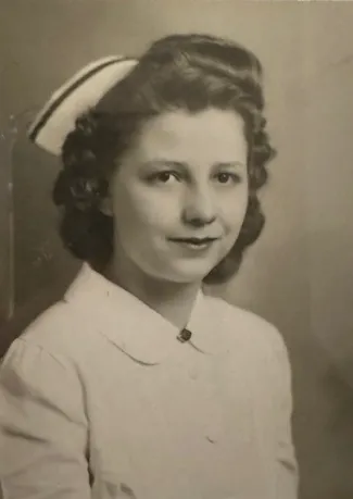 Nursing graduation photo of Esther McCoin Nursing graduation photo of Esther McCoin
