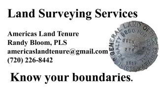 Advertisement for land surveying services Advertisement for land surveying services