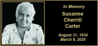 Memorial photo of Susanne Cherrill Carter Memorial photo of Susanne Cherrill Carter