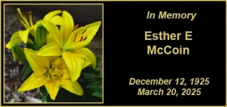 Memorial photo for Ester E. McCoin