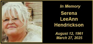 Memorial photo for Serena LeeAnn Hendrickson Memorial photo for Serena LeeAnn Hendrickson