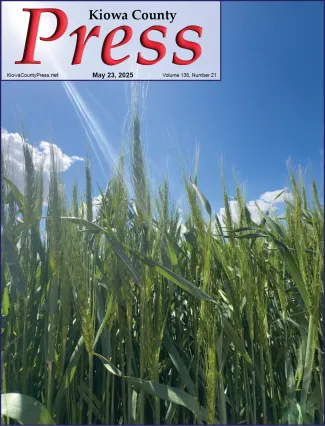 Photo of the week from the May 23, 2025, edition of the Kiowa County Press in Eads, Colorado -  Wheat kernels are well-formed in fields across eastern Kiowa County, Colorado - Chris Sorensen.