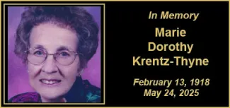 Memorial photo of Marie Dorothy Krentz-Thyne Memorial photo of Marie Dorothy Krentz-Thyne