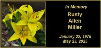 Memorial photo for Rusty Allen Miller Memorial photo for Rusty Allen Miller
