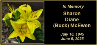 Memorial photo for Sharon Diane (Buck) McEwen