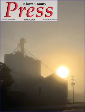 Photo of the week from the June 20, 2025, edition of the Kiowa County Press in Eads, Colorado - Foggy sunrise over a grain elevator in Eads, Kiowa County, Colorado - Chris Sorensen. Photo of the week from the June 20, 2025, edition of the Kiowa County Press in Eads, Colorado - Foggy sunrise over a grain elevator in Eads, Kiowa County, Colorado - Chris Sorensen.