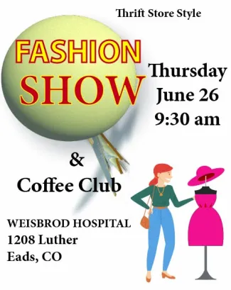 Advertisement for a community fashion show Advertisement for a community fashion show