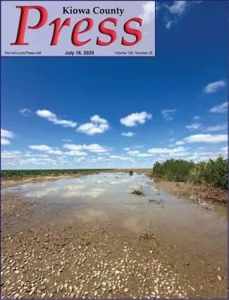 Photo of the week from the July 18, 2025, edition of the Kiowa County Press in Eads, Colorado - Pool of water following recent rain in Kiowa County, Colorado - Chris Sorensen. Photo of the week from the July 18, 2025, edition of the Kiowa County Press in Eads, Colorado - Pool of water following recent rain in Kiowa County, Colorado - Chris Sorensen.