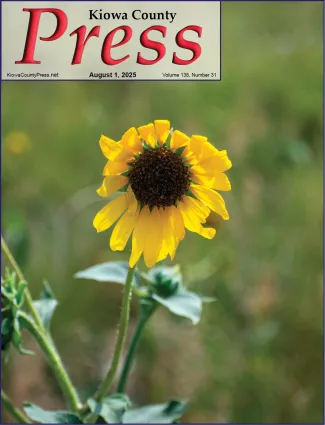 Photo of the week from the August 1, 2025, edition of the Kiowa County Press in Eads, Colorado - Wild sunflower in Kiowa County, Colorado, showing some hints of stress on a hot day - Chris Sorensen. Photo of the week from the August 1, 2025, edition of the Kiowa County Press in Eads, Colorado - Wild sunflower in Kiowa County, Colorado, showing some hints of stress on a hot day - Chris Sorensen.