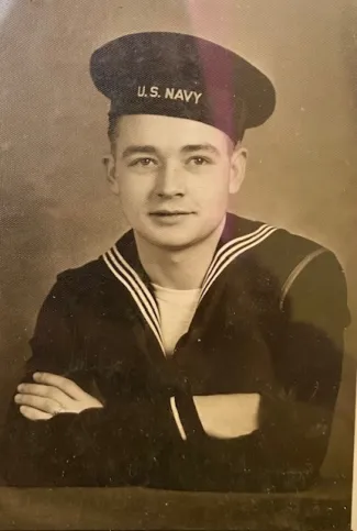Photo of Donald John McCoin from his World War II Navy service. Photo of Donald John McCoin from his World War II Navy service.