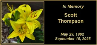 Memorial photo for Scott Thompson.