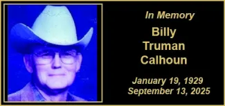 Memorial photo for Billy Truman Calhoun Memorial photo for Billy Truman Calhoun