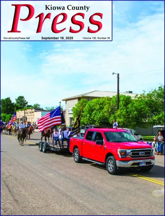 Photo of the week from the September 19, 2025, edition of the Kiowa County Press in Eads, Colorado -  The 2025 Kiowa County Fair wrapped up Saturday with a parade, rodeo, and horse races - Chris Sorensen.