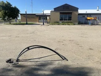 A test bore was drilled for a geothermal well field at the Karval school in early August. - Allen Best