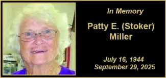 Memorial photo for Patty E. (Stoker) Miller