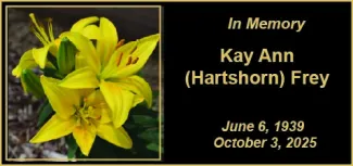 Memorial photo for Kay Ann (Hartshorn) Frey
