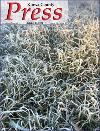 Photo of the week from the October 24, 2025, edition of the Kiowa County Press in Eads, Colorado -  First frost of the season in Kiowa County, Colorado - Chris Sorensen.