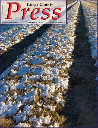 Photo of the week from the December 5, 2025, edition of the Kiowa County Press in Eads, Colorado -  The first snow of the season arrived in southeast Colorado this week. - Chris Sorensen.