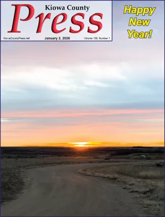 Photo of the week from the January 2, 2026, edition of the Kiowa County Press in Eads, Colorado -  Sun rising on a bright new year in Kiowa County, Colorado. - Chris Sorensen.