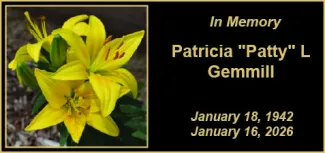 Memorial photo for Patricia "Patty" L. Gemmill