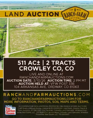 Advertisement for a land auction